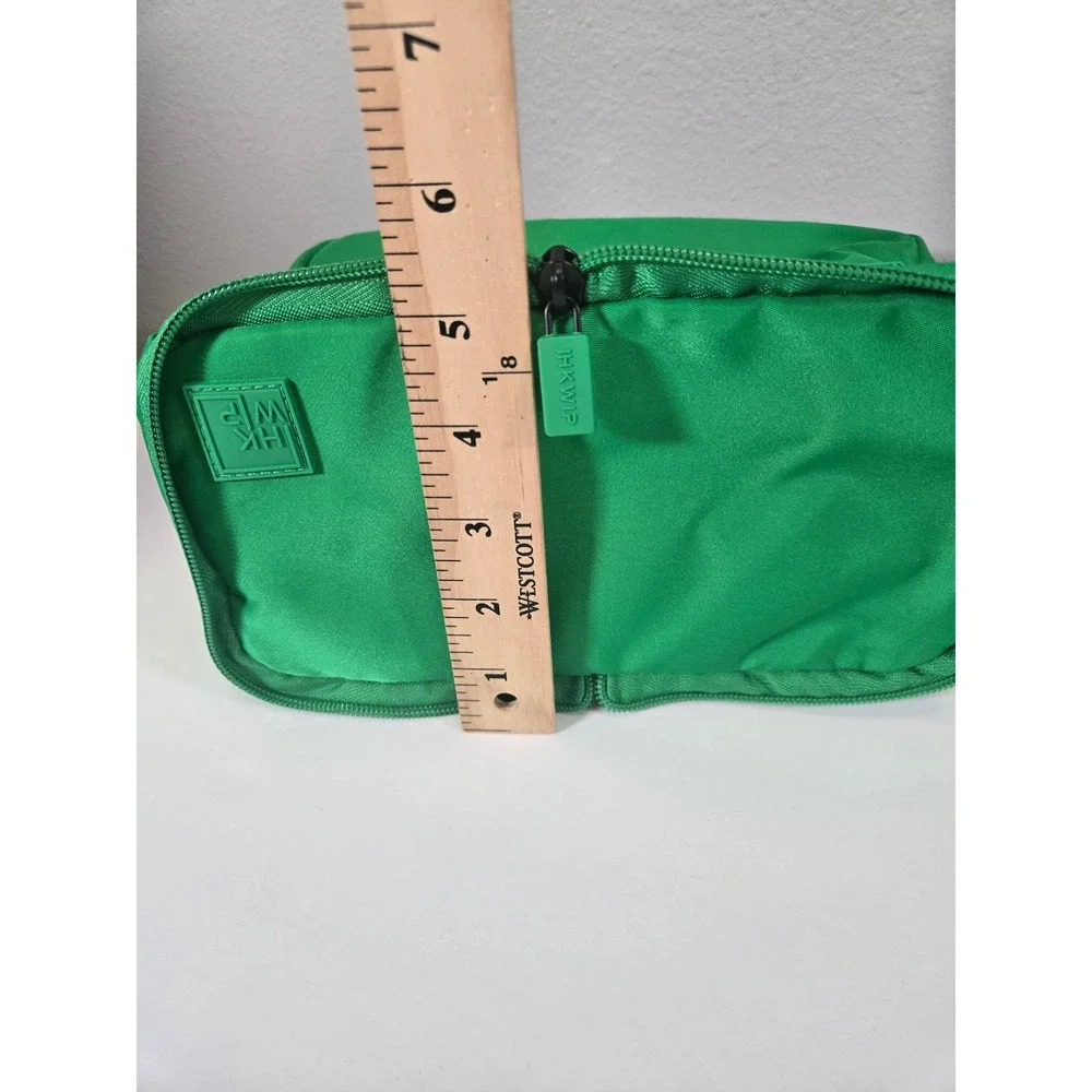 IHKWIP‎ Green Neon Orange Packable Pouch Travel Makeup Toiletry Bag OS